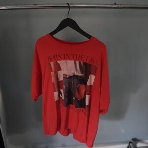 Free People Red Graphic Tee